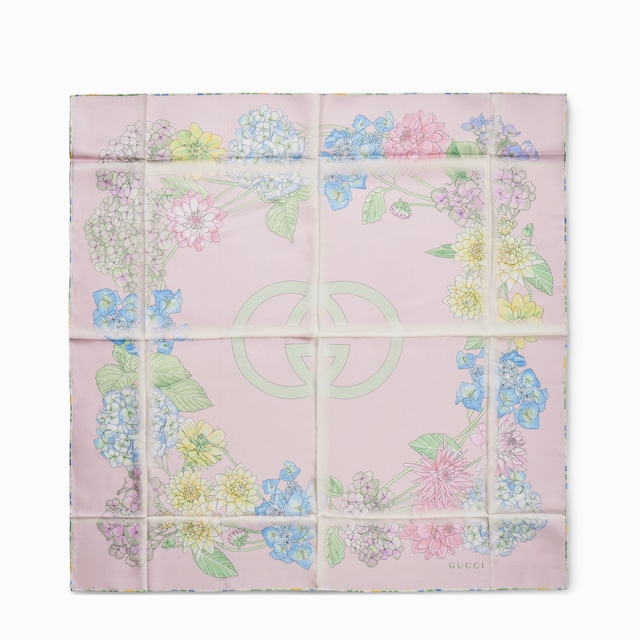 Printed silk twill carré