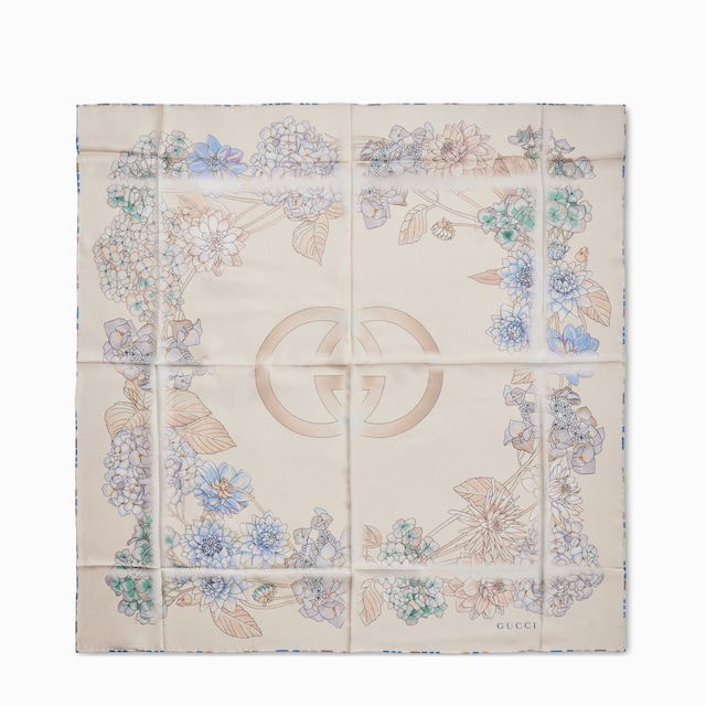 Printed silk twill carré