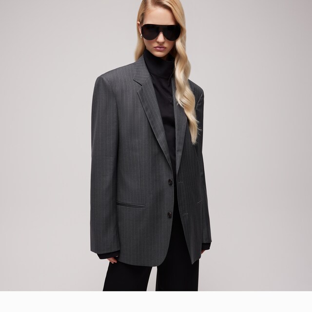 Pinstripe wool jacket - image 4
