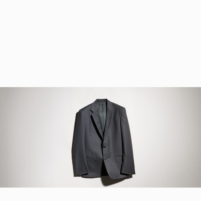 Pinstripe wool jacket
