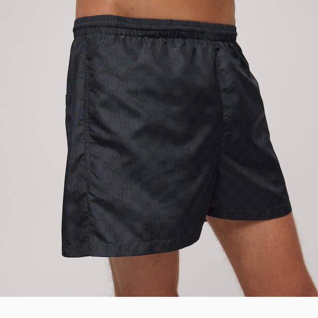 Printed polyester poplin swim shorts - image 4