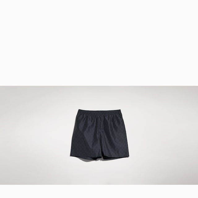 Printed polyester poplin swim shorts - image 2