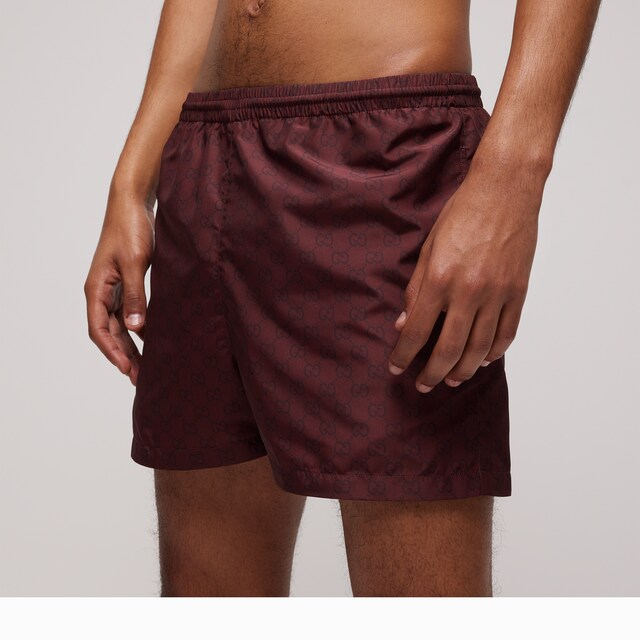 Printed polyester poplin swim shorts - image 2