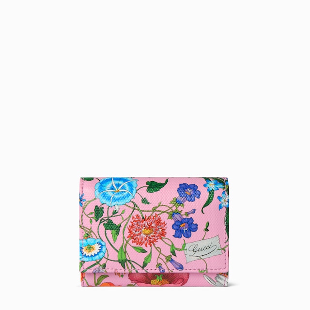 Flora图案双折卡片夹