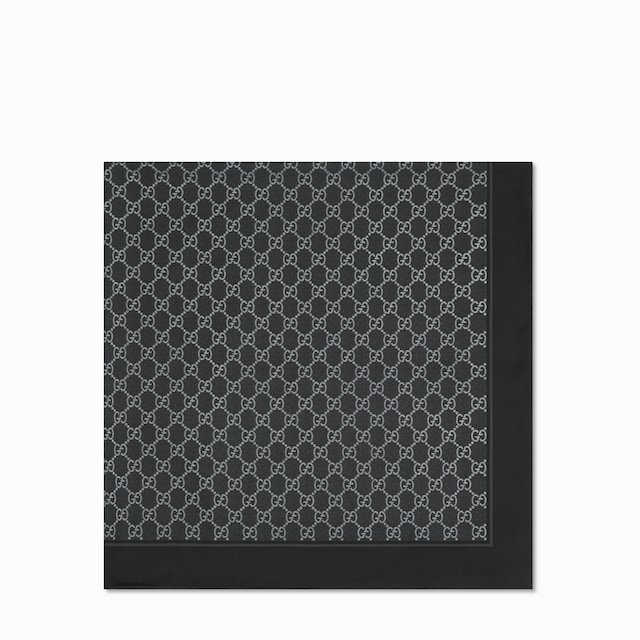 Laminated printed silk twill carré