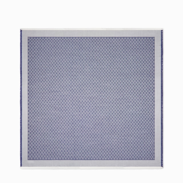 GG jacquard silk wool shawl in camel | GUCCI® US