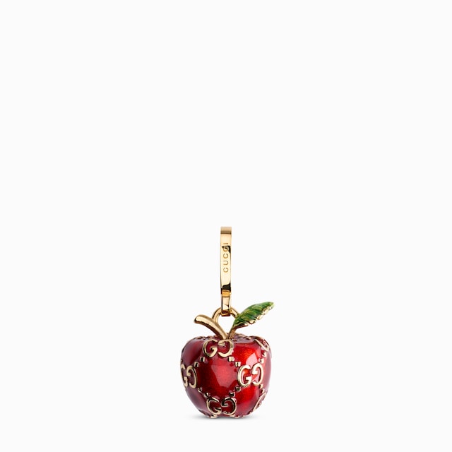 Apple motif charm