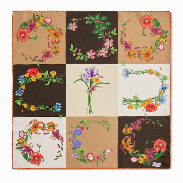 Printed silk twill bandana