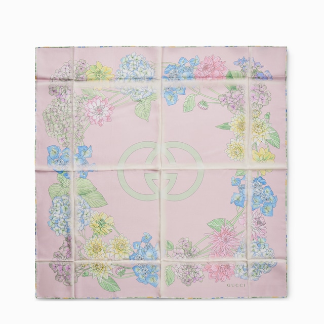 Printed silk twill carré