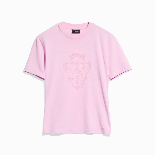 Playera de jersey de algodón con estampado
