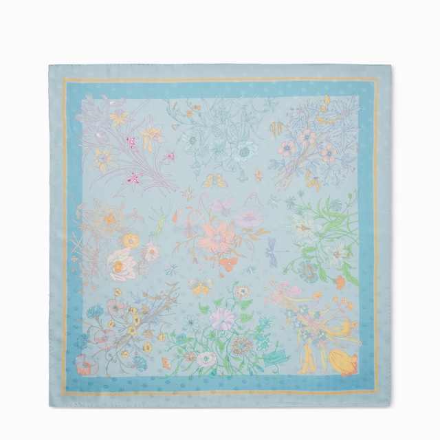 Printed silk twill carré