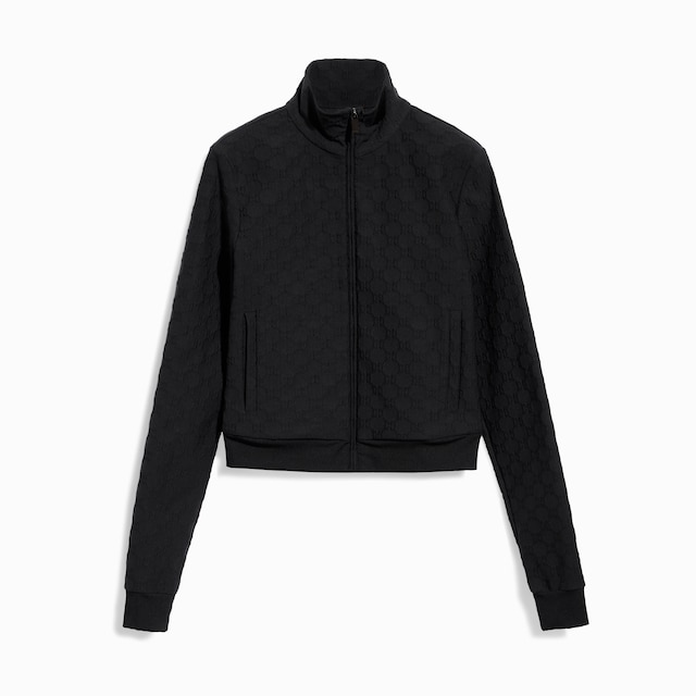 GG jersey jacquard zip jacket