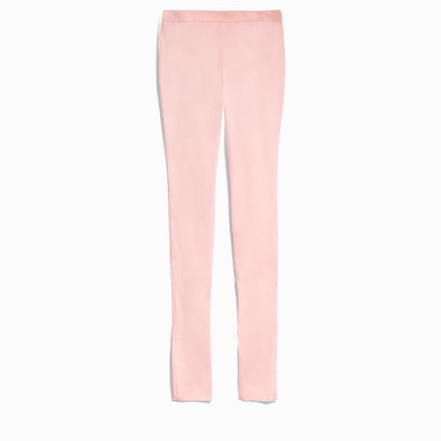 Stretch silk faille leggings