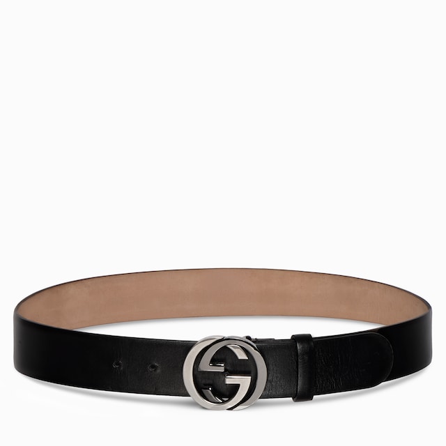 Wide belt with Interlocking G buckle