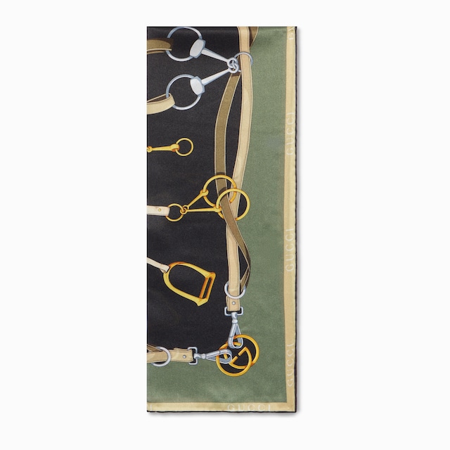 Printed silk twill stole