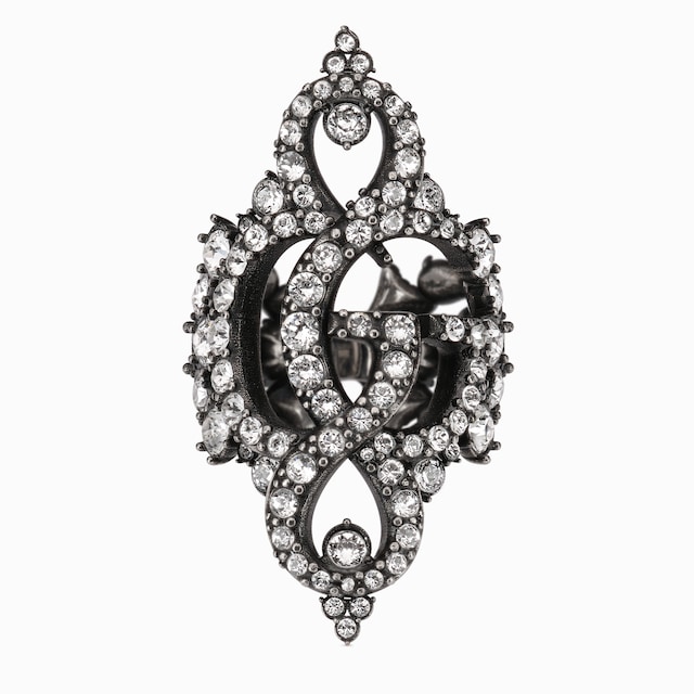 GG Marmont crystal wide ring