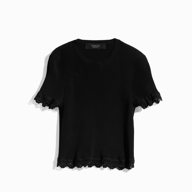 Fine matte viscose rib top