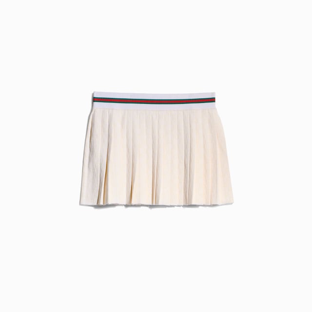 GG cotton viscose jacquard mini skirt