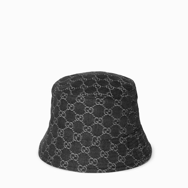 GG cotton denim bucket hat