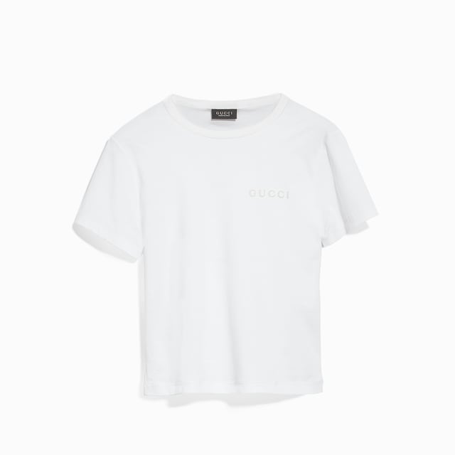 T-Shirt aus Baumwolljersey mit Stickerei