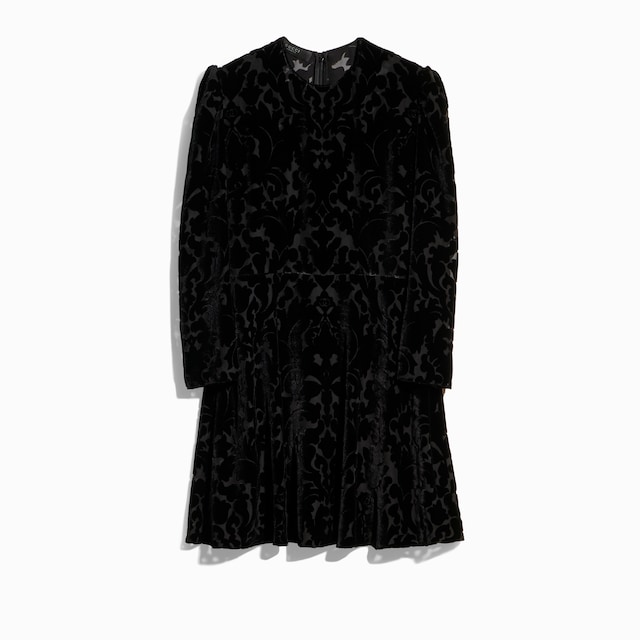 Abito in velour devoré floreale