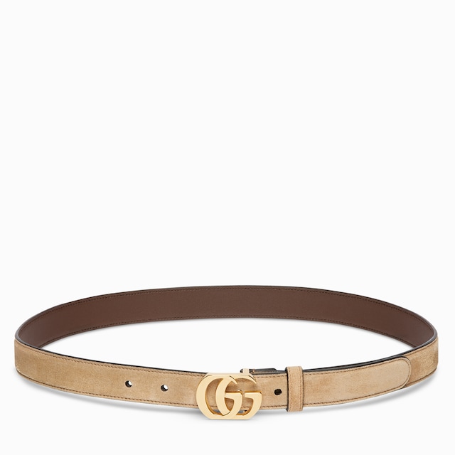 Thin belt with Double G buckle