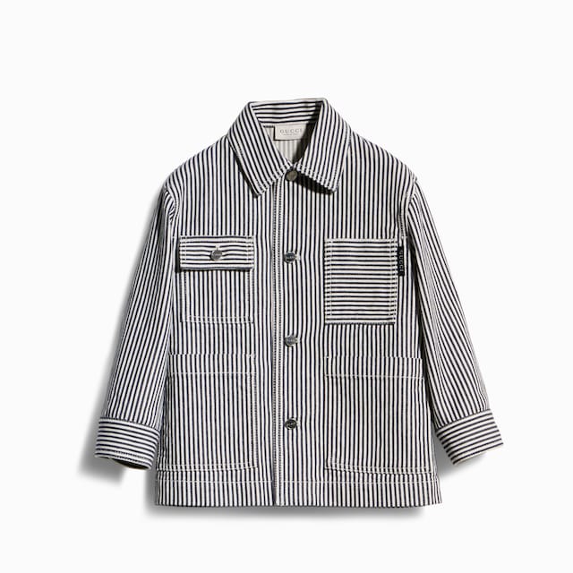Children's striped denim jacket