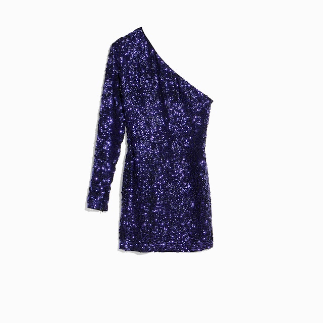Robe en georgette de soie à sequins