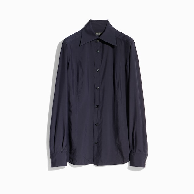 Silk poplin shirt