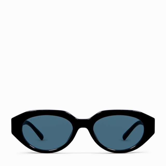 Low nose bridge fit oval sunglasses