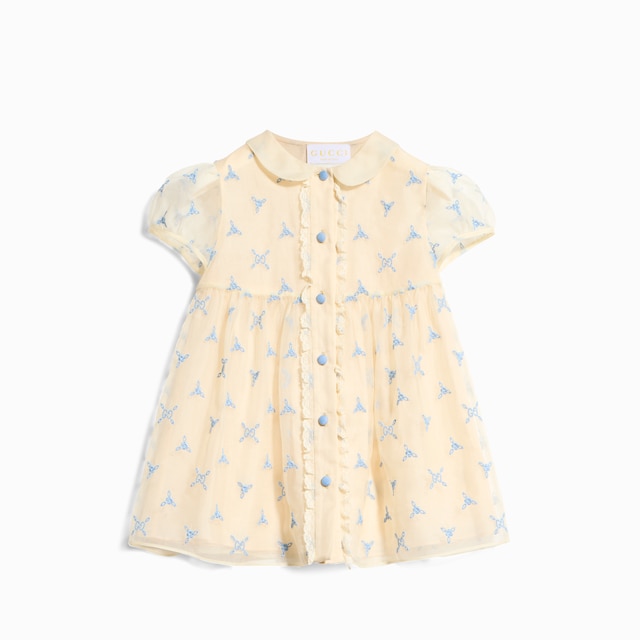 Baby embroidered silk dress