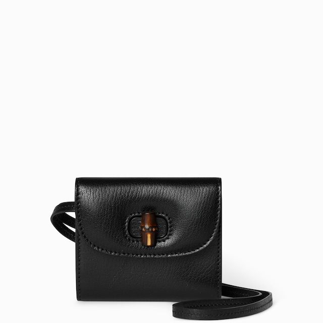 กระเป๋าใส่บัตร Bamboo card case on strap