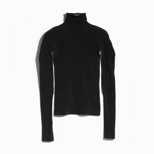 Seamless stretch nylon jersey top