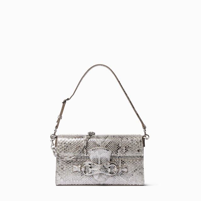 Horsebit Ristretto python medium shoulder bag