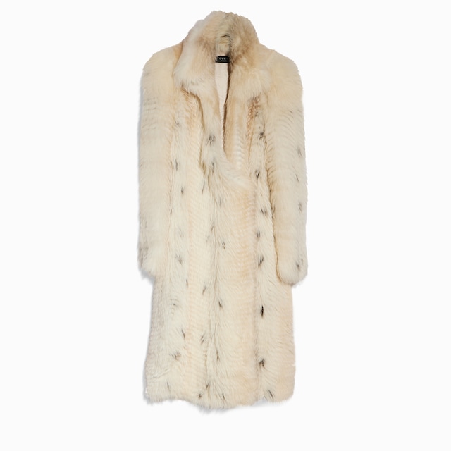 Long hair shearling coat