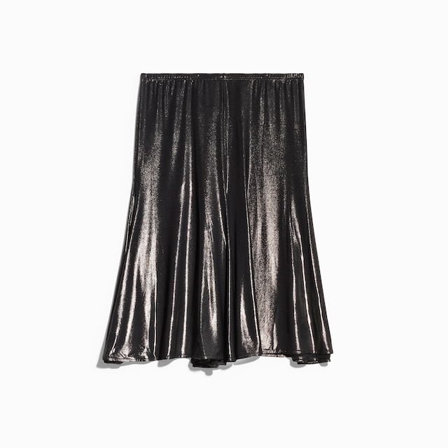Fluid jersey midi skirt