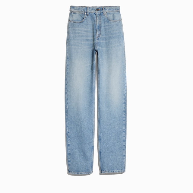 Pantalon en denim lavé à la pierre délavé