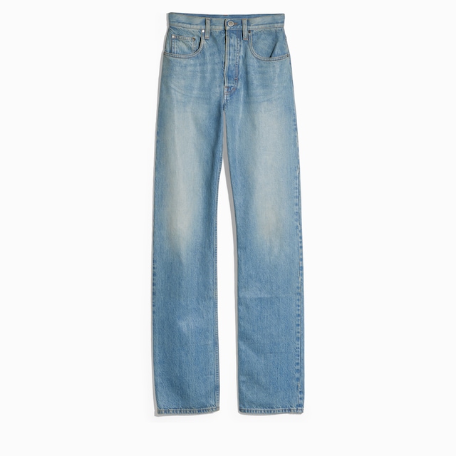 Cotton denim pants with soft coating