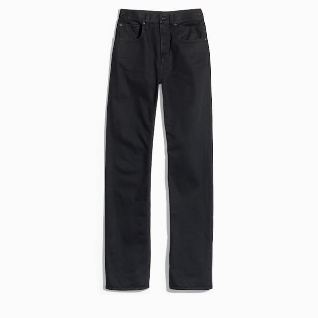 Cotton denim pants with soft coating