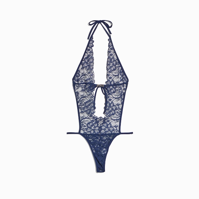 Bodysuit aus Blumen-Spitze