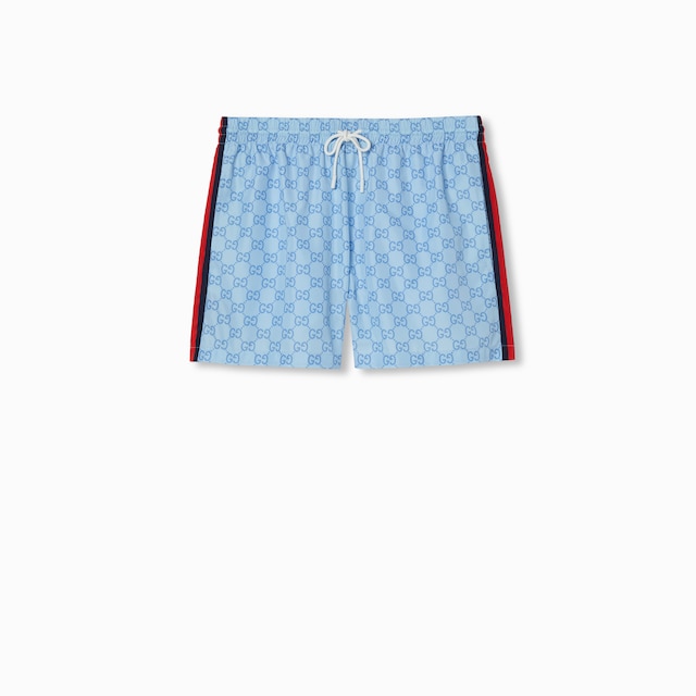 Printed poplin tech swim shorts