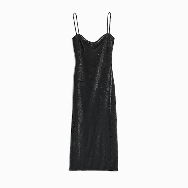 Jersey dress with iridescent effect