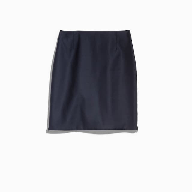 Light wool mini skirt