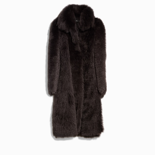 Long hair shearling coat