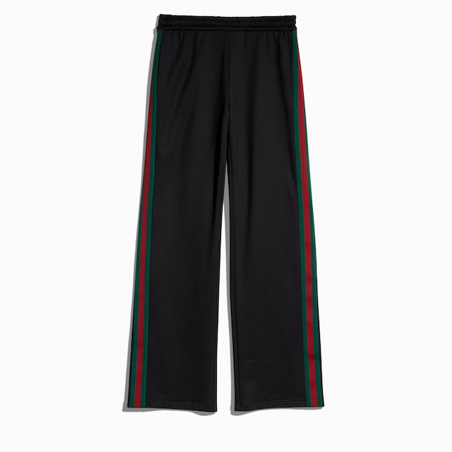 Cotton jersey leisure pants with Web