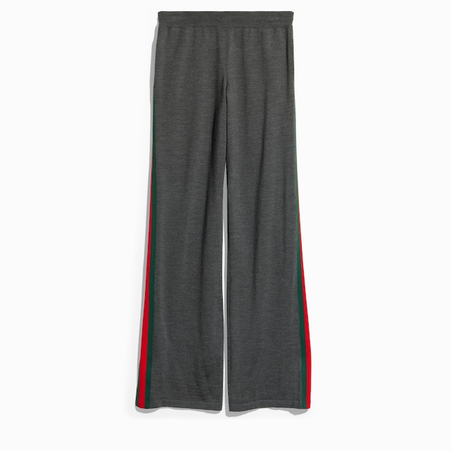 Freizeithose aus feiner Wolle mit Web