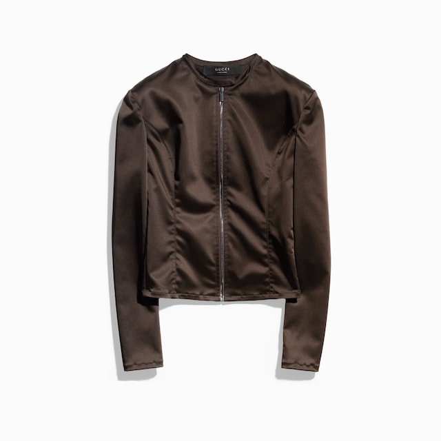 Stretch acetate duchesse jacket