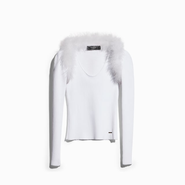 Rib viscose tank top with cardigan