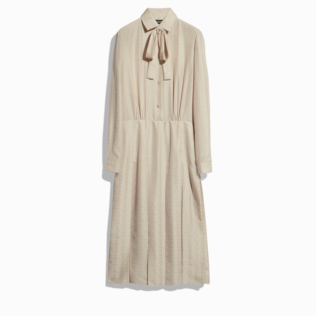 Robe en jacquard de soie Blason Gucci