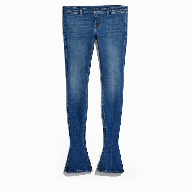 Taillierte Stretch-Baumwoll-Denim-Hose